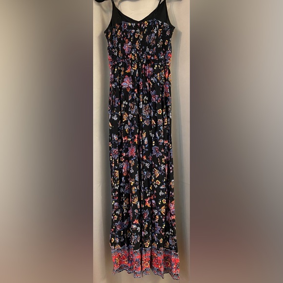 Navy and pink floral patterned dress - Picture 4 of 7